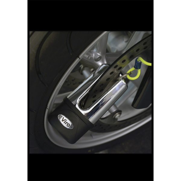 VİRO BLINDATO, motosiklet ve scooterlar için ekstra sertleştirilmiş, 3 anahtarlı, 11mm disk kilidi.