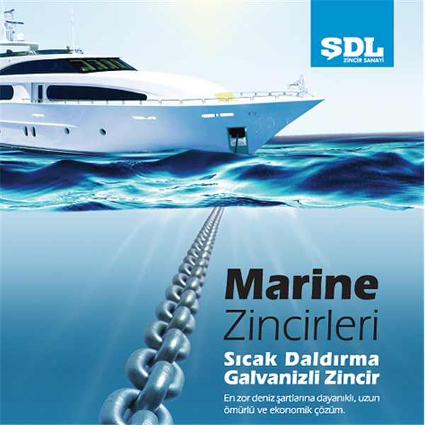 DIN766-12mm Sıcak Daldırma Galvanizli Marin Zinciri